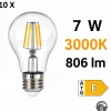 Lampadine Led-Selezionato da Mazzolaluce Confezione da 10 lampadine e27 led 7w 3000k 806 lumen dimmerabile