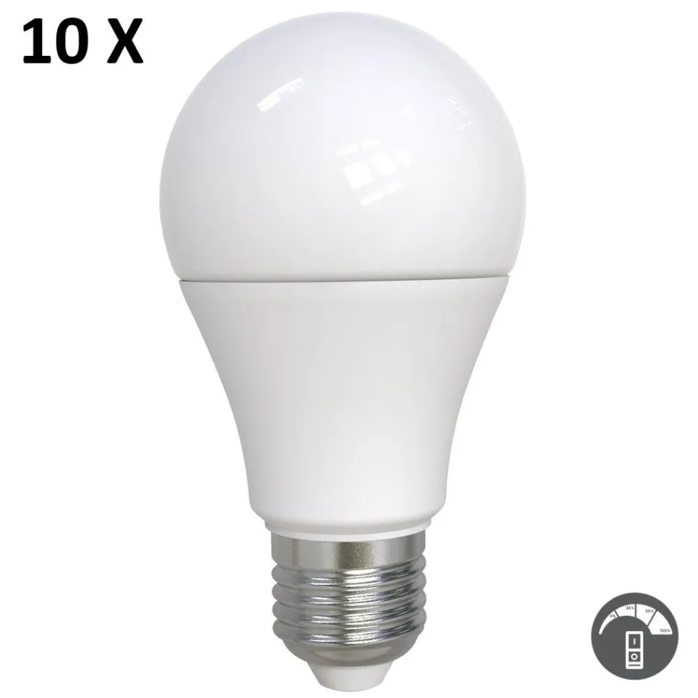 Lampadine Led-Selezionato da Mazzolaluce Confezione da 10 lampadine e27 led 8,5w 3000k dimmerabile