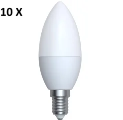 Lampadine Led-Selezionato da Mazzolaluce Confezione 10 lampadine e14 led 4,9w 3000k 470 lumen