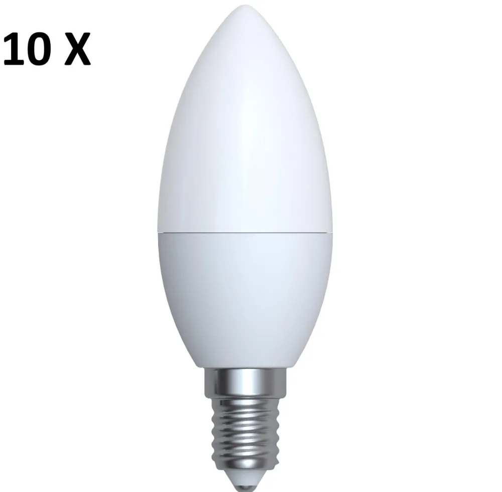 Lampadine Led-Selezionato da Mazzolaluce Confezione 10 lampadine e14 led 4,9w 3000k 470 lumen