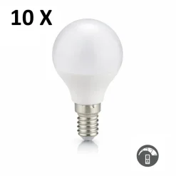 Lampadine Led-Selezionato da Mazzolaluce Confezione 10 lampadine led e14 4,9w 3000k 470 lumen dimmerabili
