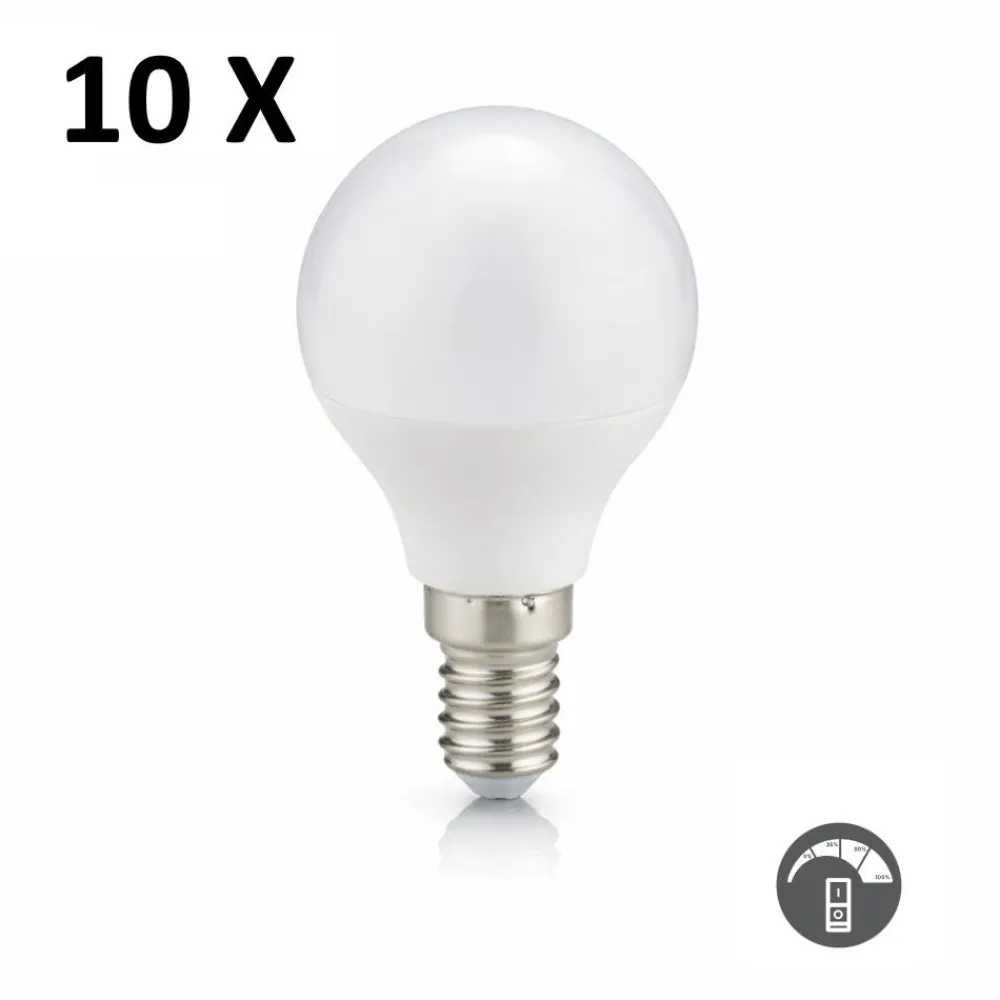 Lampadine Led-Selezionato da Mazzolaluce Confezione 10 lampadine led e14 4,9w 3000k 470 lumen dimmerabili