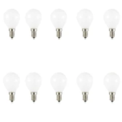 Lampadine Led-Ideal Lux Confezione n10 lampadine e14 led 4w 4000k 470lm mini sfera vetro bianco