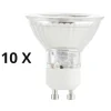 Lampadine Led-Ideal Lux Confezione n10 lampadine gu10 led 7w 540lm 3000k ottica 50