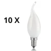 Lampadine Led-Ideal Lux Confezione n10 lampadine led e14 4w 3000k 380lm vetro bianco