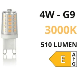 Lampadine Led-Ideal Lux Confezione n20 lampadine led g9 4w 3000k 510lm