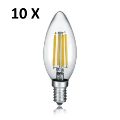 Lampadine Led-Selezionato da Mazzolaluce Confezione 10 pezzi lampadina e14 led 4w 2700k 470 lumen dimmerabile