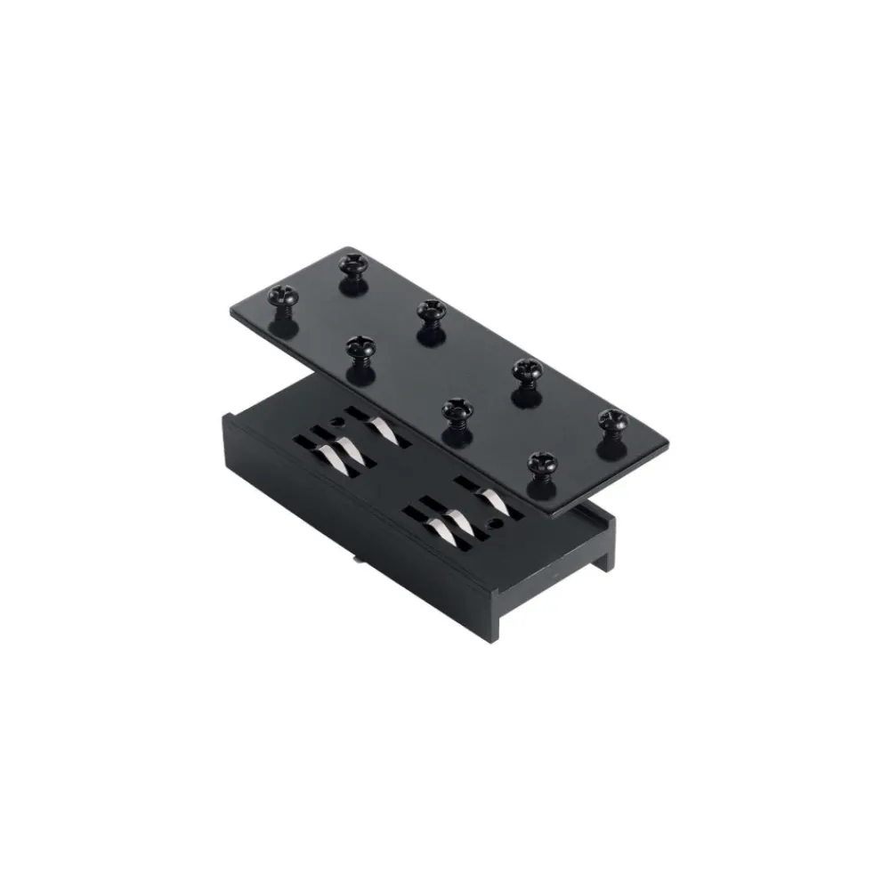 Illuminazione A Binario-Ideal Lux Connettore elettrico per profili binario monofase 48v nero arca