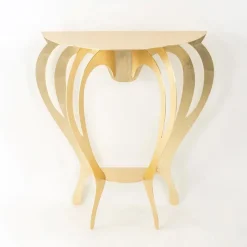 Mobili Ingresso Moderni-Selezionato da Mazzolaluce Consolle ballerina piccola foglia oro classica