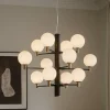 Lampadari Moderni-Ideal Lux Copernico sp12 lampadario moderno nero per soggiorno
