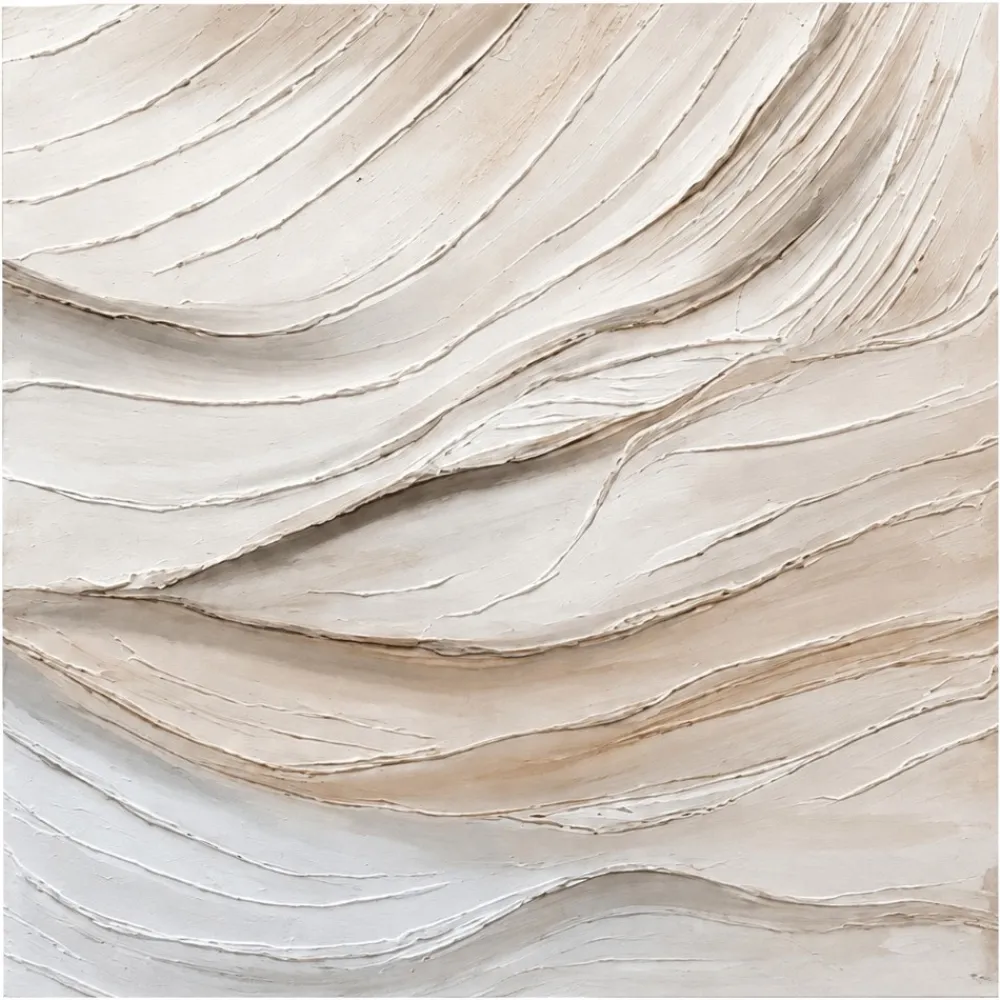Quadri Moderni-Selezionato da Mazzolaluce Coppia di quadri astratti moderni pittura materica su tela per soggiorno bianco beige