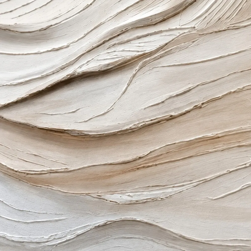 Quadri Moderni-Selezionato da Mazzolaluce Coppia di quadri astratti moderni pittura materica su tela per soggiorno bianco beige