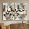 Quadri Moderni-Selezionato da Mazzolaluce Coppia di quadri 60x90 astratti dipinti moderni tele per soggiorno