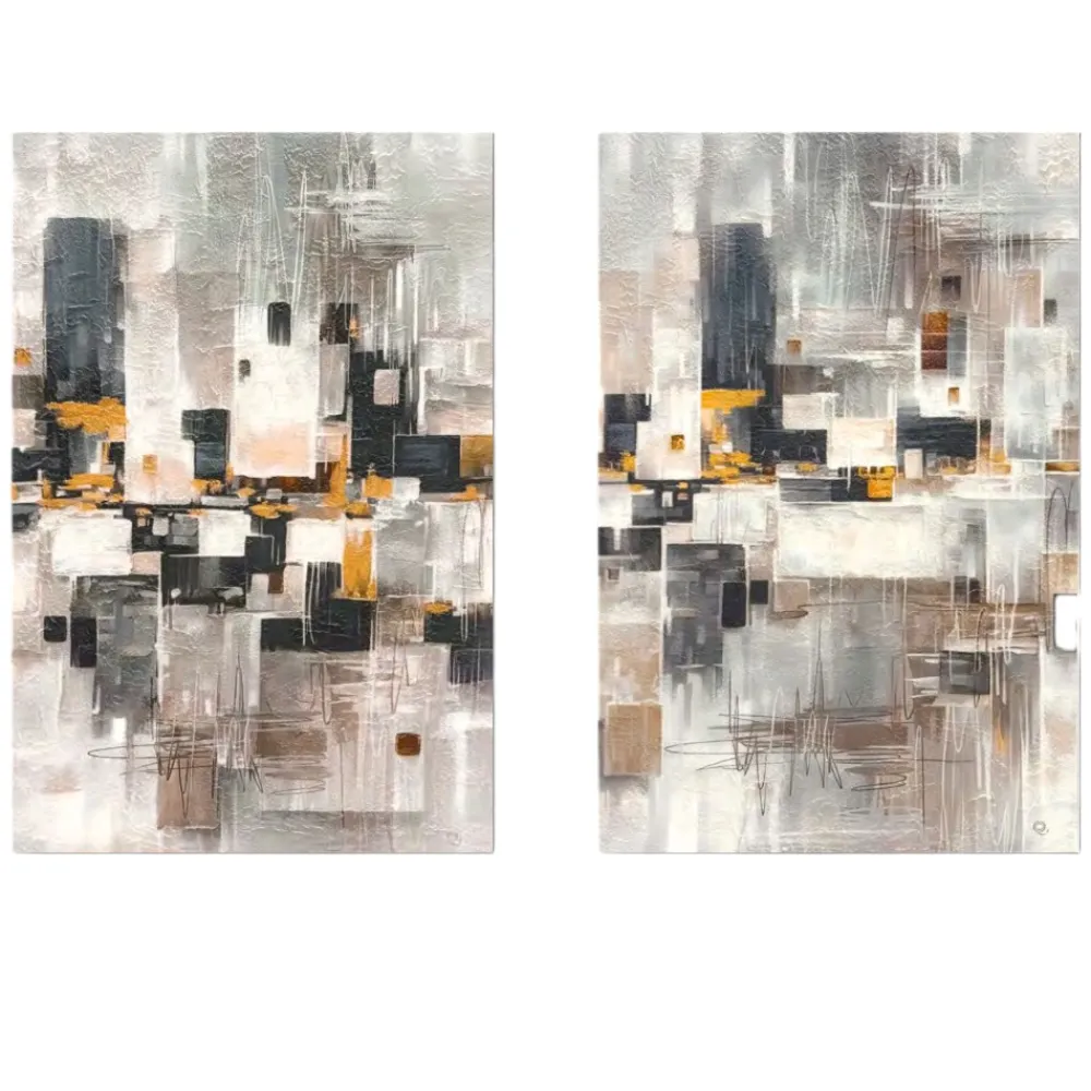 Quadri Moderni-Selezionato da Mazzolaluce Coppia di quadri 60x90 astratti dipinti moderni tele per soggiorno