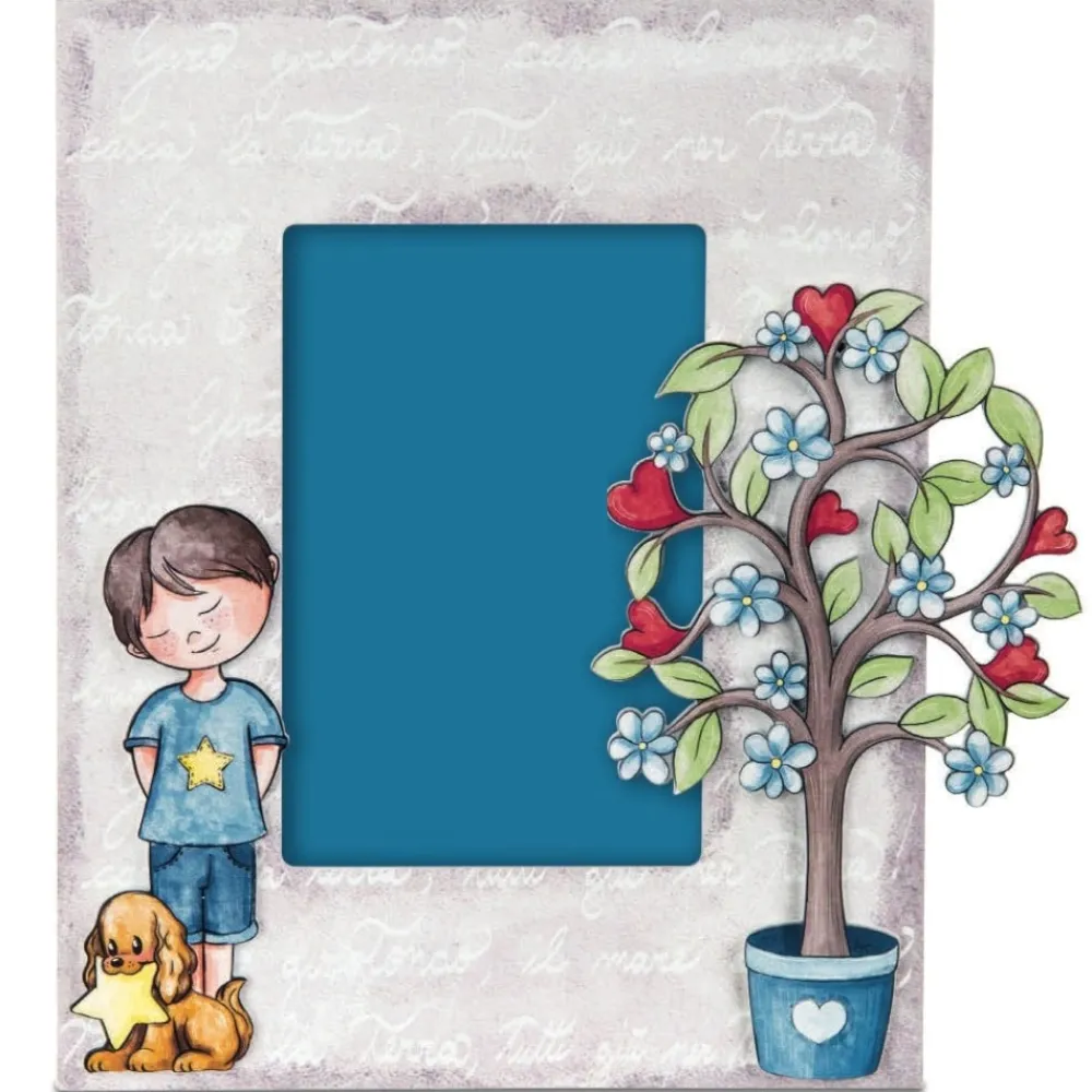 Soprammobili Moderni-Bongelli Preziosi Cornice portafoto bambino blu 20x25