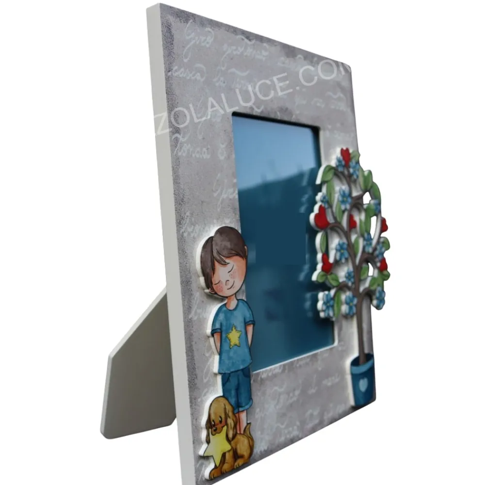 Soprammobili Moderni-Bongelli Preziosi Cornice portafoto bambino blu 20x25