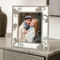 Soprammobili Moderni-Bongelli Preziosi Cornice portafoto cuori da tavolo 18x24 rovere