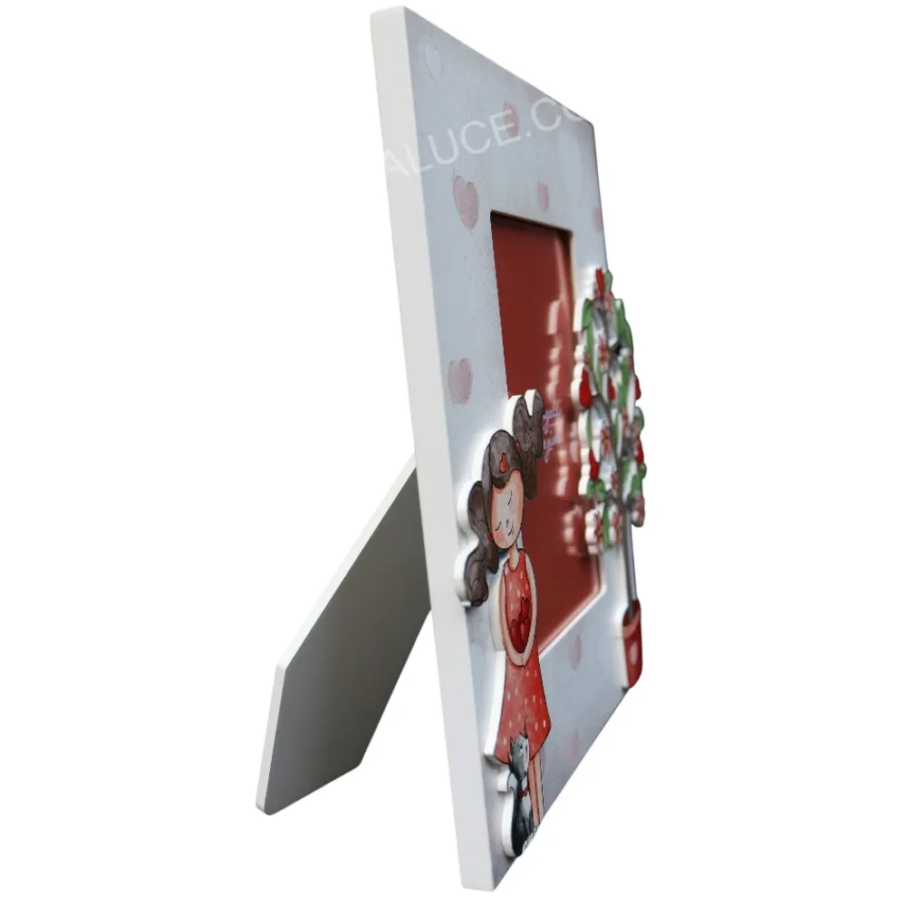 Soprammobili Moderni-Bongelli Preziosi Cornice portafoto rossa per cameretta bambina 20x25