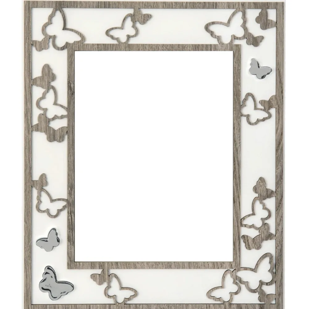 Soprammobili Moderni-Bongelli Preziosi Cornice portafoto 13x18 da tavolo farfalle rovere