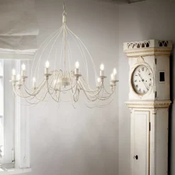 Lampadari Moderni-Ideal Lux Corte sp12 lampadario bianco shabby chic 12 luci