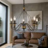 Lampadari Moderni-Ideal Lux Corte sp5 lampadario 5 luci ferro battuto ruggine
