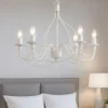 Lampadario Camera Da Letto-Ideal Lux Corte sp5 lampadario per camera da letto bianco antico