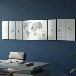 Orologi Da Parete Moderni-Selezionato da Mazzolaluce Cosmo grande orologio da parete planisfero legno bianco grigio