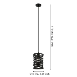 Lampade A Sospensione-Eglo Cremella lampada a sospensione cilindrica per isola cucina moderna