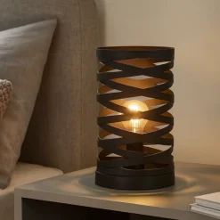 Abat Jour-Eglo Cremella lampada da comodino abat-jour moderna