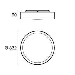 Plafoniere Moderne-Linea Light Crew 2 plafoniera led per cucina 17w 3000k tonda