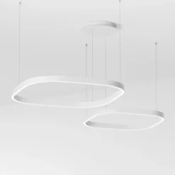 Lampadari Moderni-Gea Luce Criseide lampadario led doppio diffusore bienco 3000k quadrati