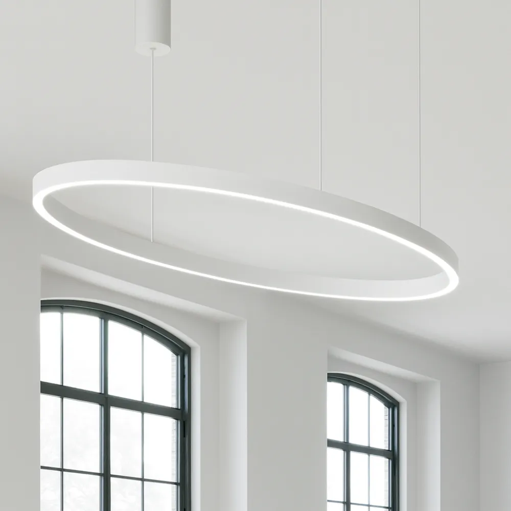 Lampadari Moderni-Gea Luce Criseidei lampadario moderno ovale bianco 100w