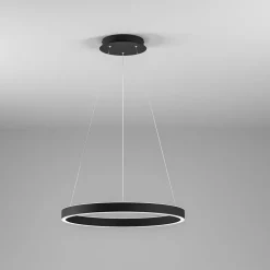 Lampadari Moderni-Gea Luce Criseide s-p nero lampadario cerchio led 60w 3000k