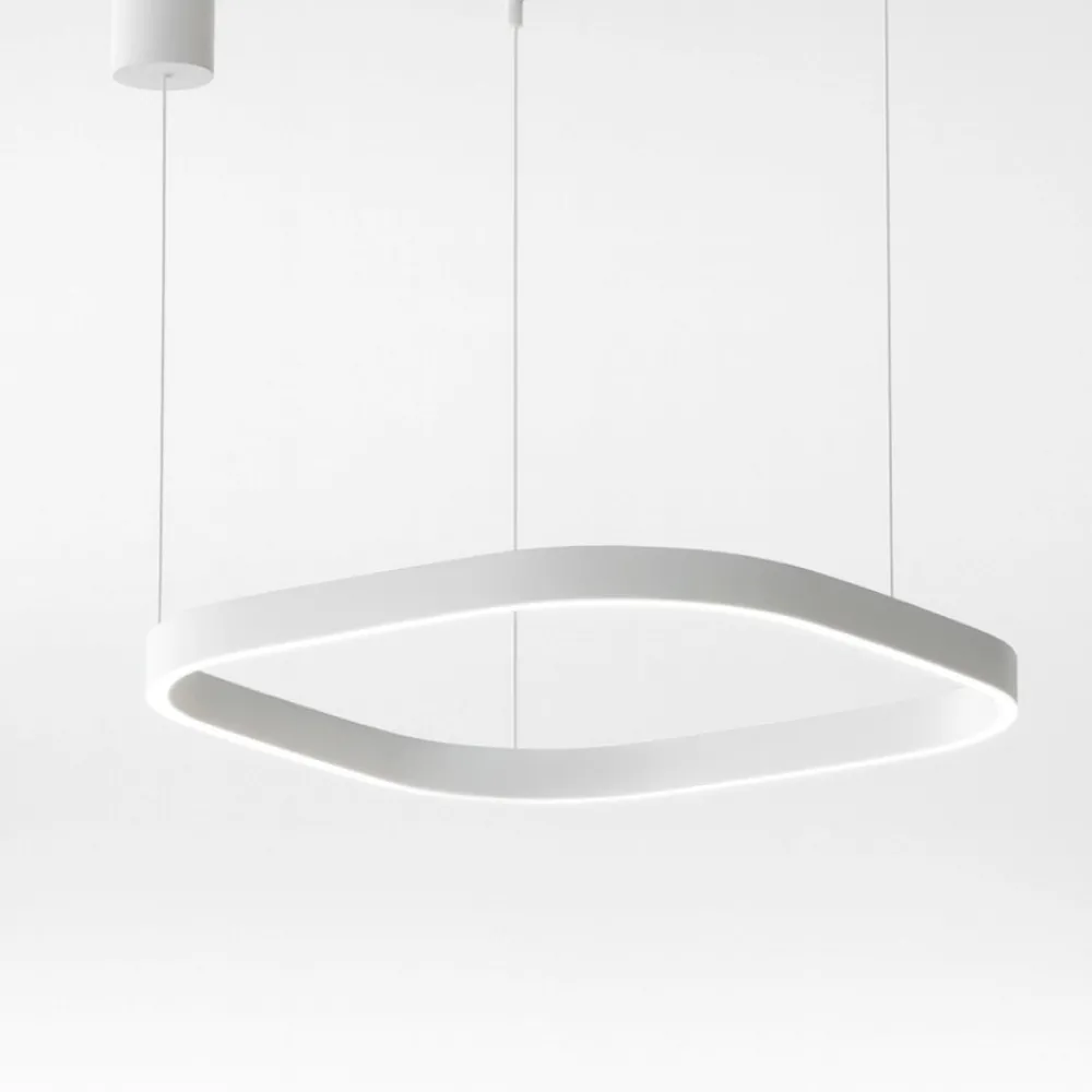 Lampadari Moderni-Gea Luce Criseide sp1 q lampadario moderno led 60w 3000k quadrato