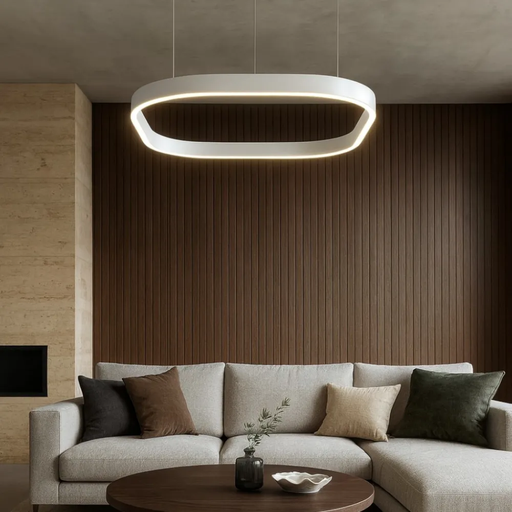 Lampadari Moderni-Gea Luce Criseide sp1 q lampadario moderno led 60w 3000k quadrato