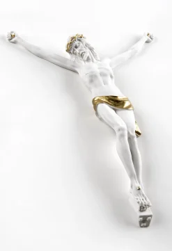 Crocifissi Da Parete-Selezionato da Mazzolaluce Crocifisso cristo da parete 32x23 bianco oro