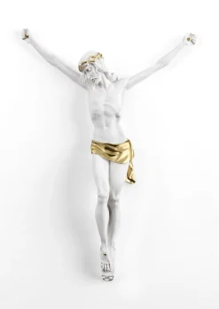 Crocifissi Da Parete-Selezionato da Mazzolaluce Crocifisso cristo da parete 32x23 bianco oro