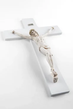Crocifissi Da Parete-Selezionato da Mazzolaluce Crocifisso da parete bianco avorio 25x16