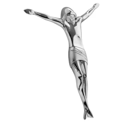 Crocifissi Da Parete-Selezionato da Mazzolaluce Crocifisso da parete cristo 25x22 cromato moderno