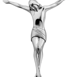 Crocifissi Da Parete-Selezionato da Mazzolaluce Crocifisso da parete cristo 25x22 cromato moderno