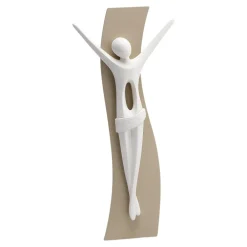 Crocifissi Da Parete-Selezionato da Mazzolaluce Crocifisso da parete o tavolo cristo moderno tortora