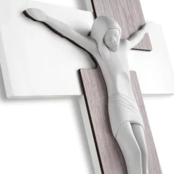 Crocifissi Da Parete-Bongelli Preziosi Crocifisso da parete rovere 17x12 moderno