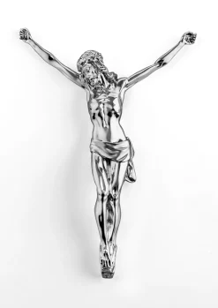 Crocifissi Da Parete-Selezionato da Mazzolaluce Crocifisso da parete 16x12 colore argento