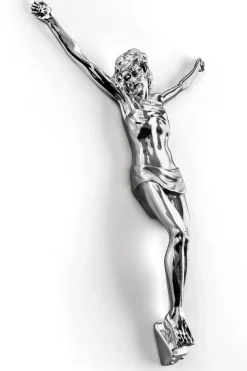 Crocifissi Da Parete-Selezionato da Mazzolaluce Crocifisso da parete 16x12 colore argento