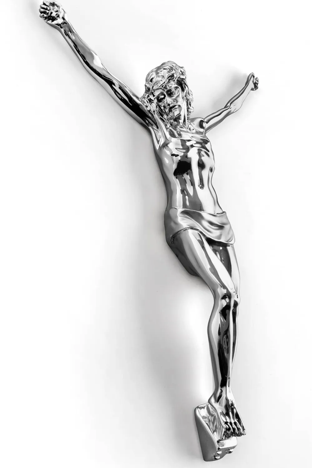 Crocifissi Da Parete-Selezionato da Mazzolaluce Crocifisso da parete 22x16 colore argento