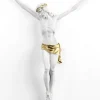 Crocifissi Da Parete-Selezionato da Mazzolaluce Crocifisso da parete 16x12 cristo senza croce bianco oro