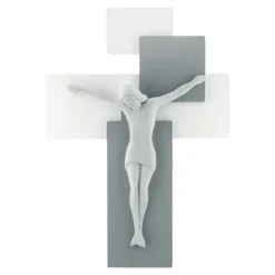 Crocifissi Da Parete-Bongelli Preziosi Crocifisso da parete 60x40 moderno grigio