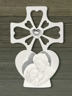 Crocifissi Da Parete-Bongelli Preziosi Crocifisso da parete 20x30 sacra famiglia capezzale