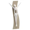 Crocifissi Da Parete-Selezionato da Mazzolaluce Crocifisso moderno da parete o tavolo 40x18,5cm tortora