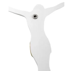 Crocifissi Da Parete-Selezionato da Mazzolaluce Crocifisso 25x22 cristo design moderno da parete bianco oro